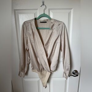 Abercrombie & Fitch Leopard Bodysuit Blouse